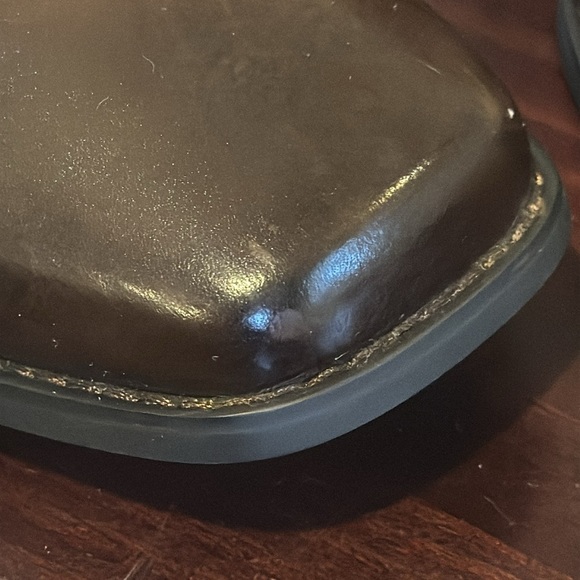 La Milano brown leather ankle boots bootie dress boots 10.5 - Picture 8 of 16